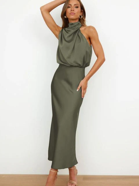 Robe de soirée maxi - cocktail - épaules dénudées - élégante - Image 3