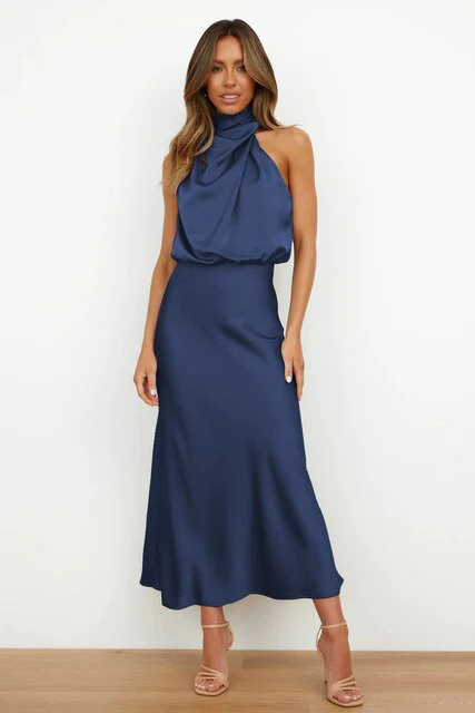 Robe de soirée maxi - cocktail - épaules dénudées - élégante - Image 5