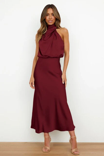 Robe de soirée maxi - cocktail - épaules dénudées - élégante - Image 6