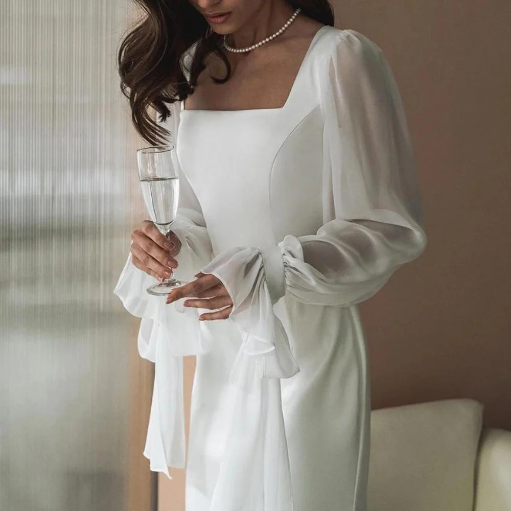 Robe de soirée maxi élégante - manches longues - femme - Image 5