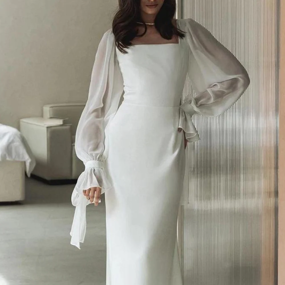 Robe de soirée maxi élégante - manches longues - femme - Image 6