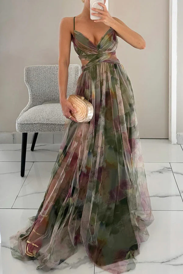 Robe de soirée maxi élégante - motif floral - Flora - Image 11