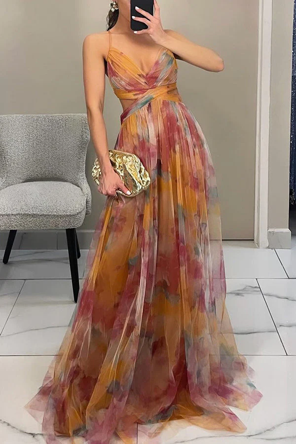 Robe de soirée maxi élégante - motif floral - Flora - Image 7