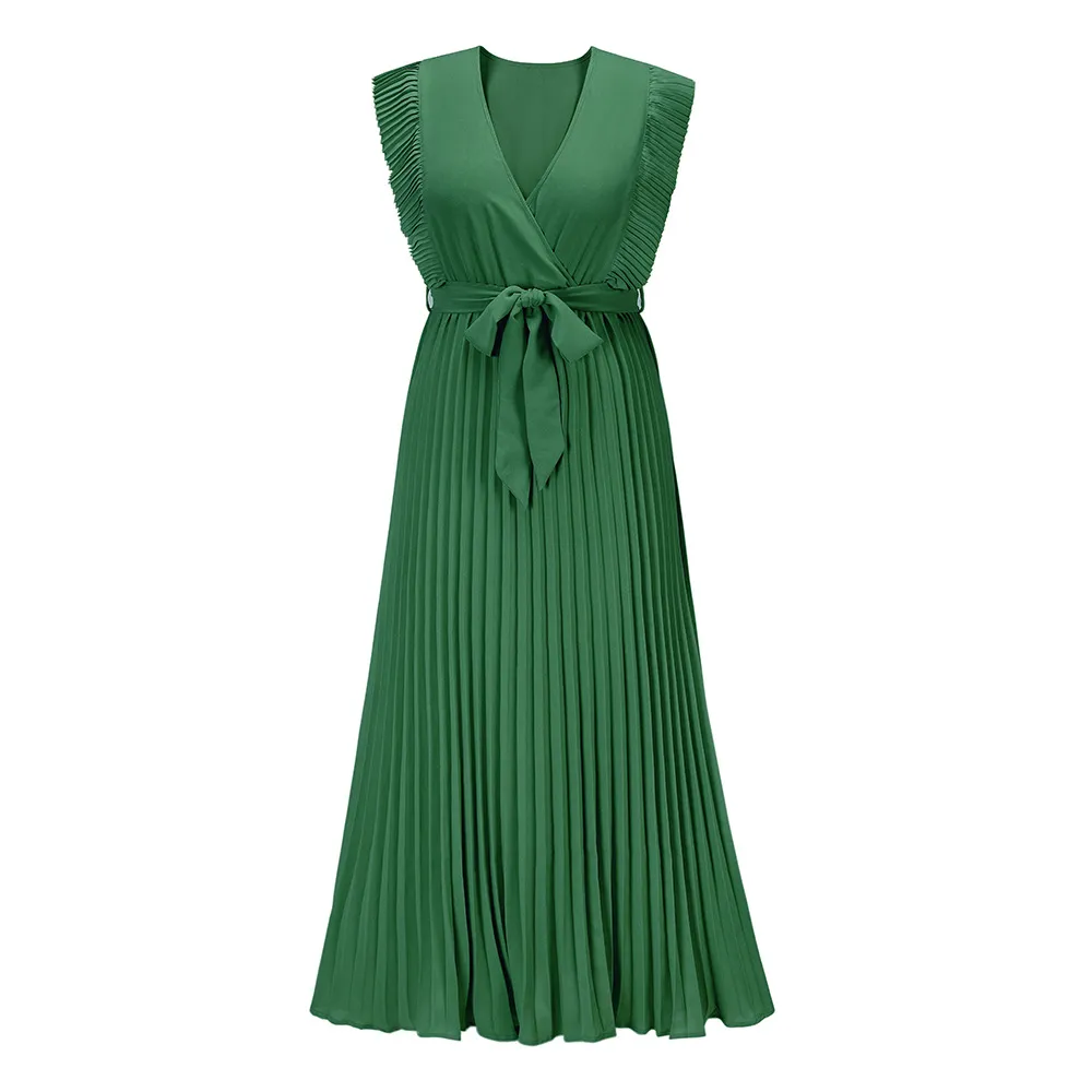 Robe de soirée maxi élégante - Volants - Décolleté en V - Image 11
