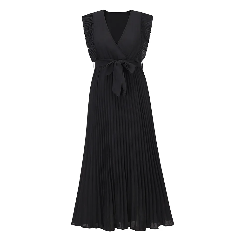 Robe de soirée maxi élégante - Volants - Décolleté en V - Image 12