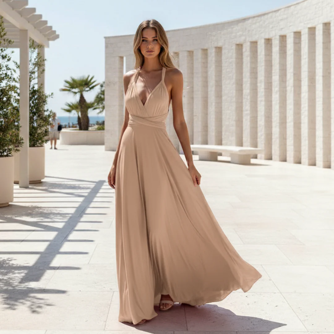 Robe de soirée maxi Marie - croisée - dos dénudé - Image 2