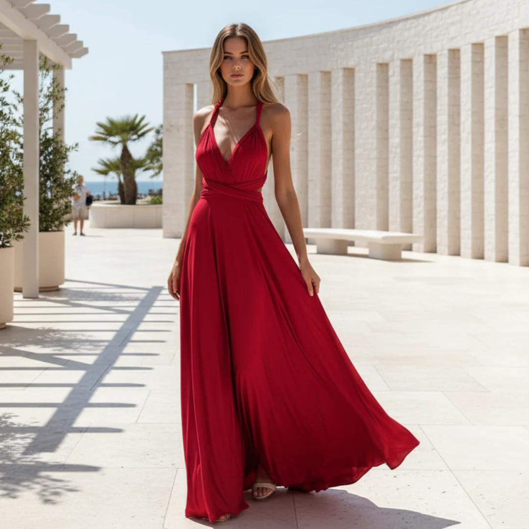 Robe de soirée maxi Marie - croisée - dos dénudé - Image 4