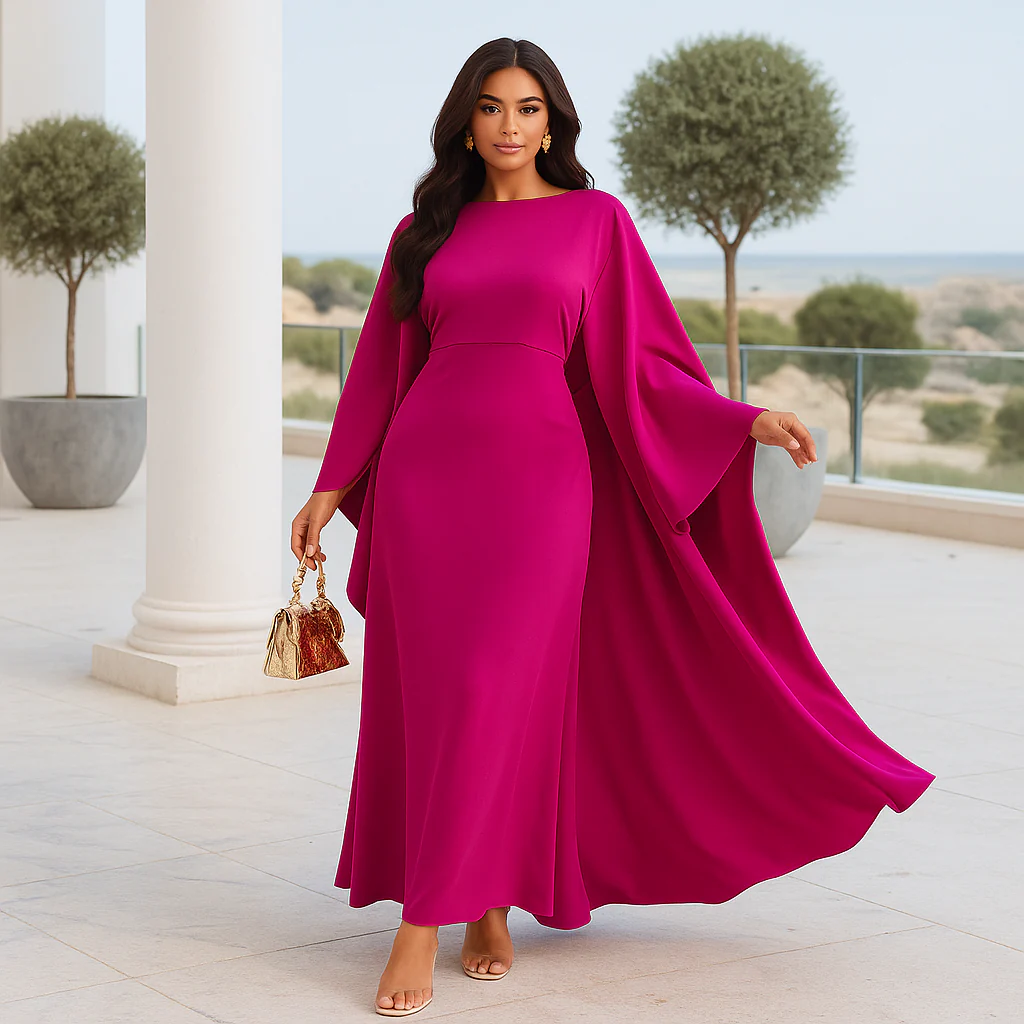 Robe de soirée maxi Marleen - Cape spectaculaire - Image 5