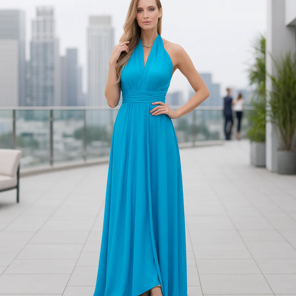 Robe de Soirée Maxi Sexy - Dos Nu - Fendue - Image 3