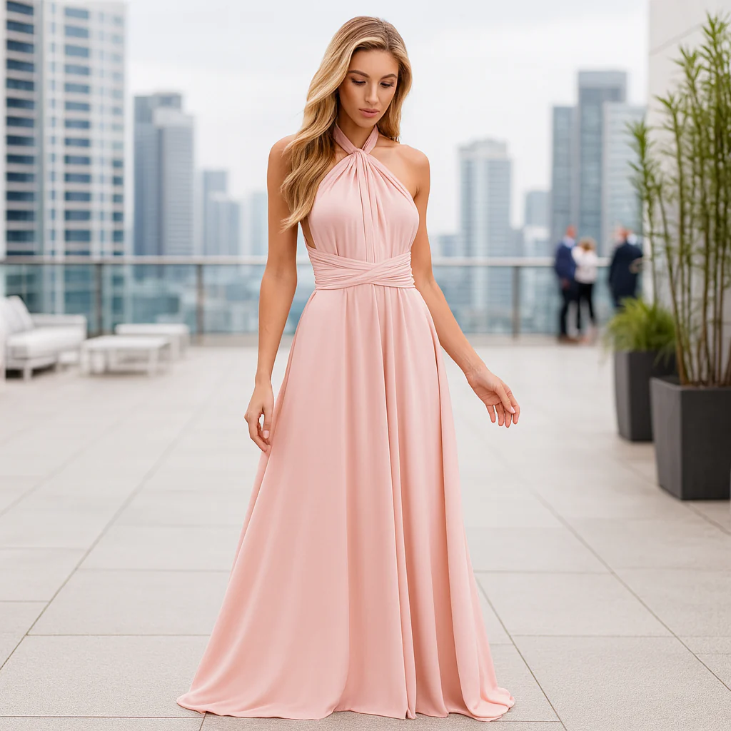 Robe de Soirée Maxi Sexy - Dos Nu - Fendue - Image 7