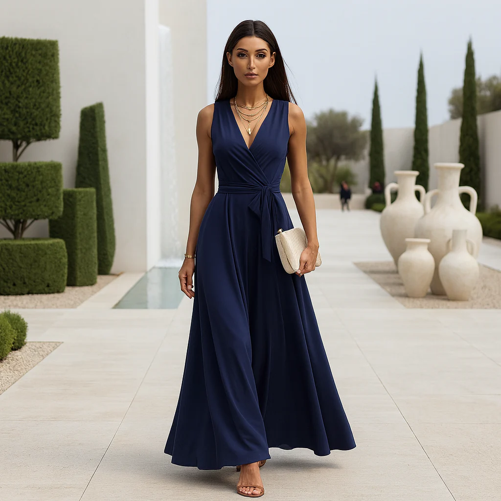 Robe Maxi Élégante - Décolleté en V - Soirée Chic - Image 5
