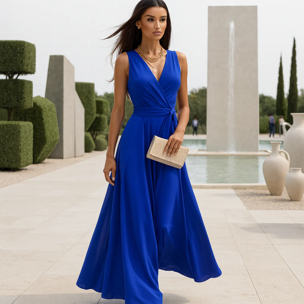 Robe Maxi Élégante - Décolleté en V - Soirée Chic - Image 6