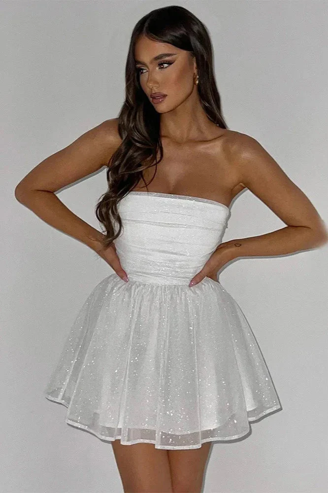 Robe sans bretelles à paillettes - Bal de fin d'études - Chic - Image 6