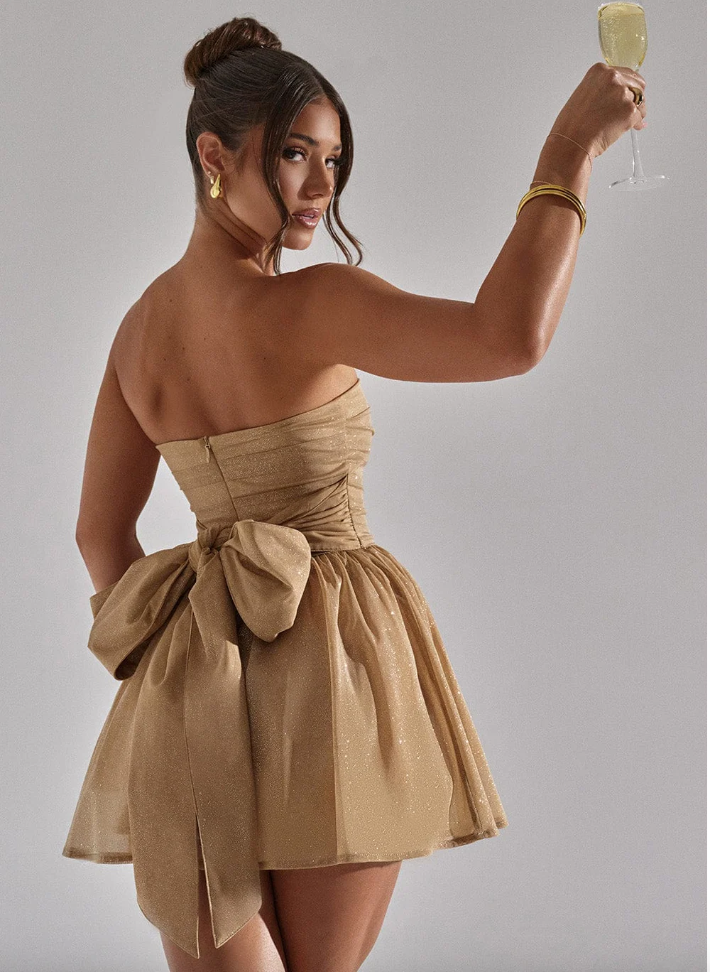 Robe sans bretelles à paillettes - Bal de fin d'études - Chic - Image 8