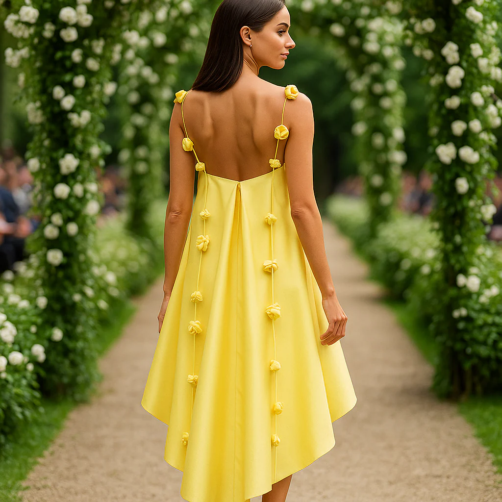 Rosanna – Robe de bal romantique jaune élégante et luxueuse - Image 2