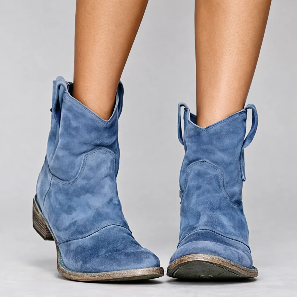 Bottes Westerns Roselle en Daim pour Femmes | Confort Premium et Style - Image 2