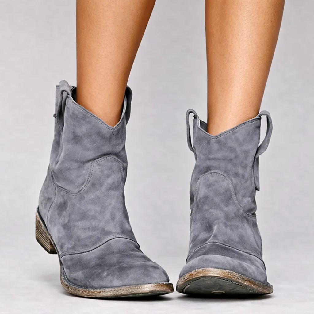 Bottes Westerns Roselle en Daim pour Femmes | Confort Premium et Style - Image 4