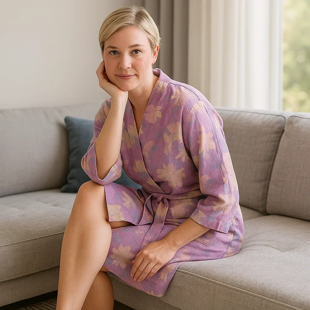 SereniLoom – Kimono Élégant en Coton Aéré pour un Maximum de Détente - Image 5