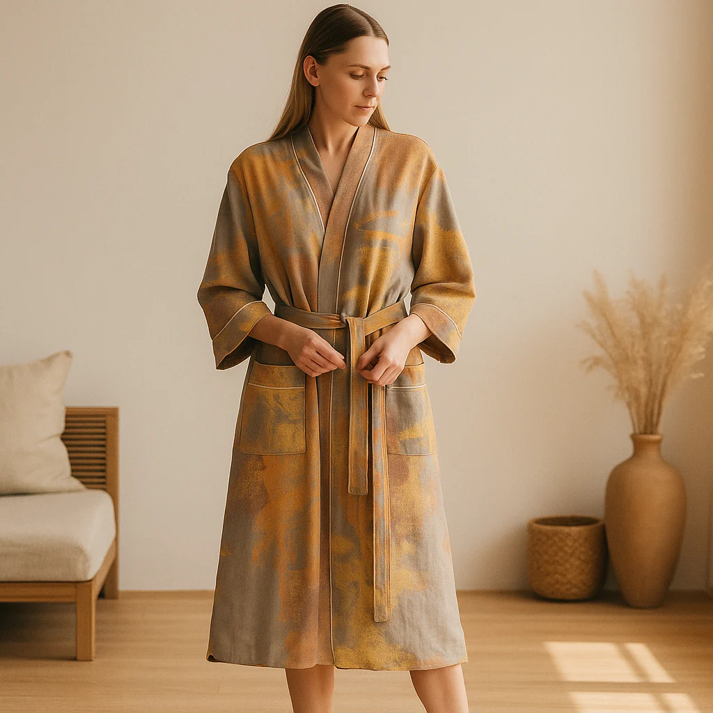 SereniLuxe – Peignoir Respirant et Élégant de Style Kimono pour un Maximum de Détente - Image 2