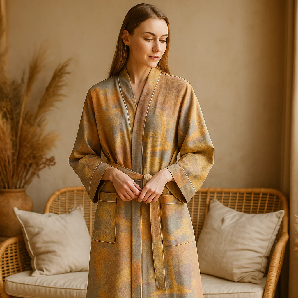 SereniLuxe – Peignoir Respirant et Élégant de Style Kimono pour un Maximum de Détente - Image 4