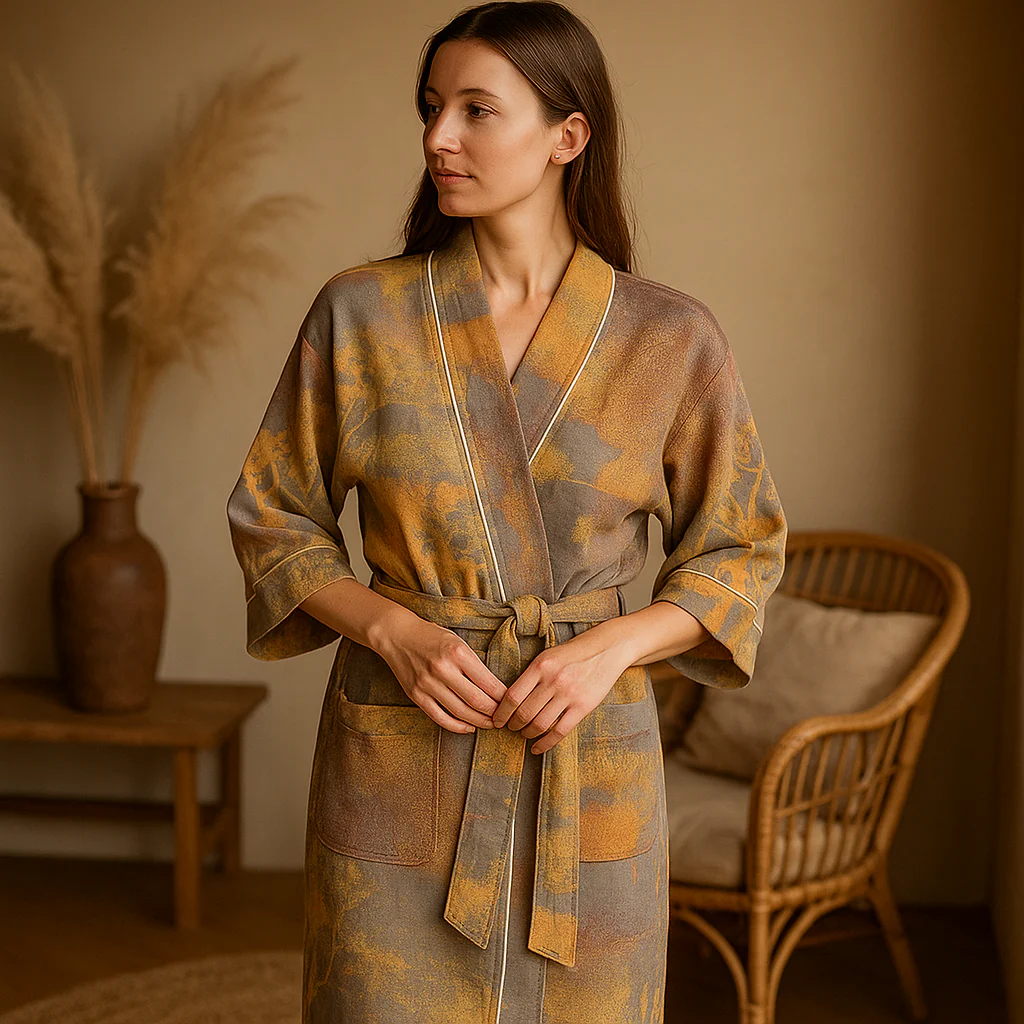 SereniLuxe – Peignoir Respirant et Élégant de Style Kimono pour un Maximum de Détente - Image 6