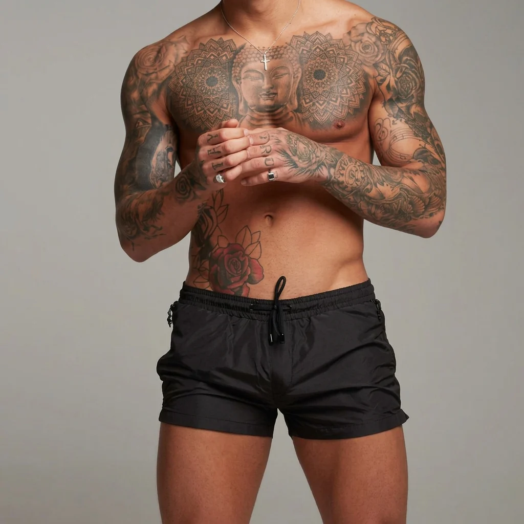 Short de bain stylé Vin à séchage rapide pour homme | Confortable et à séchag... - Image 4