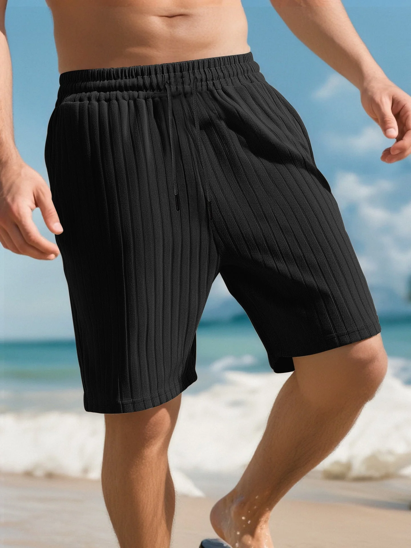 Shorts de bain pour hommes - Technologie régulant l'humidité - Taille élastique - Image 4