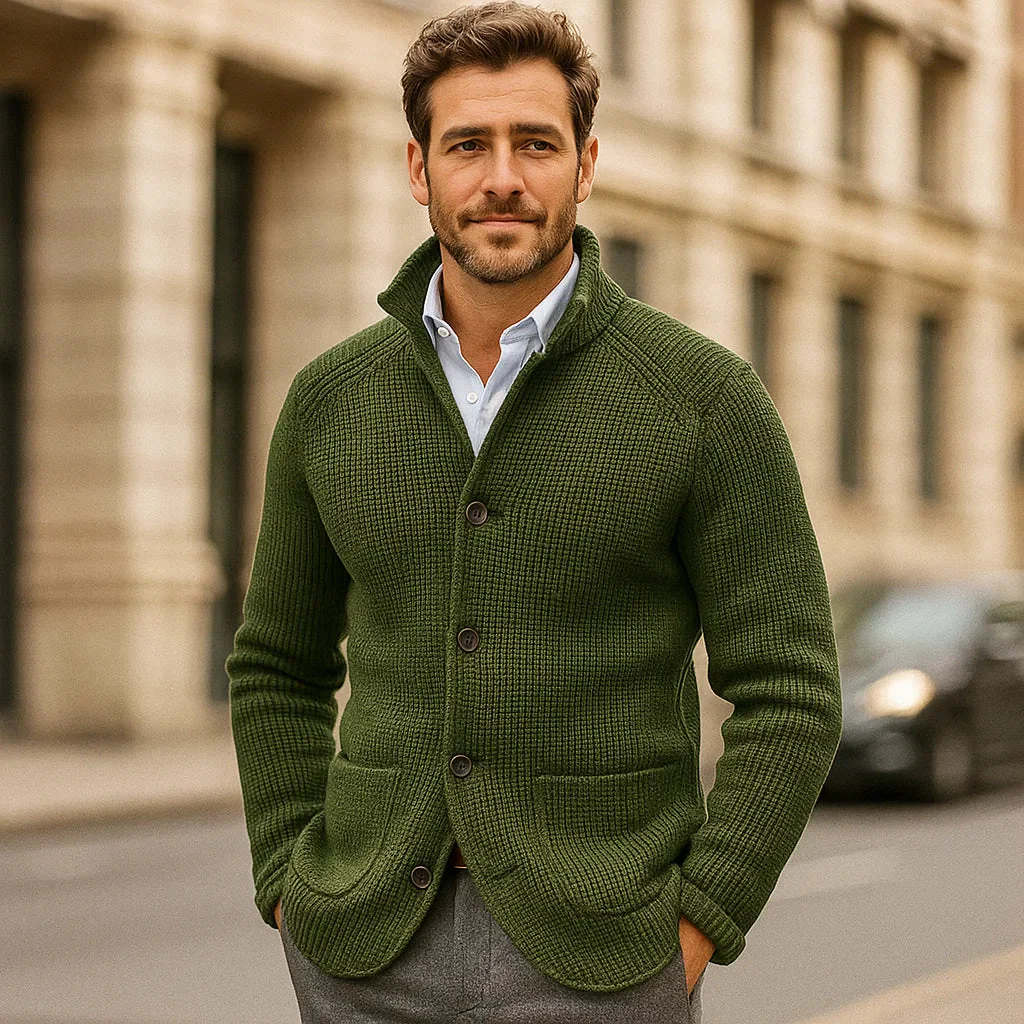 Sigmund - Élégant cardigan pour homme - Style confortable - Qualité intemporelle - Image 3