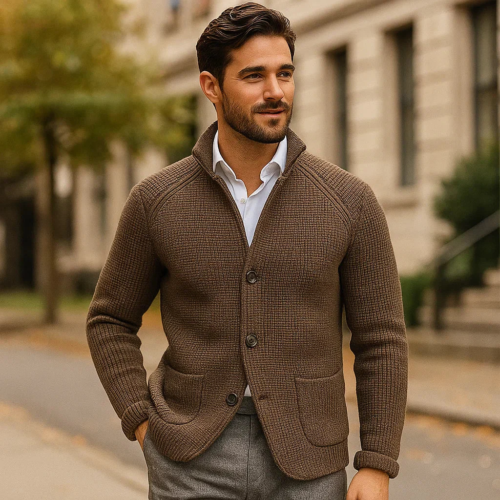 Sigmund - Élégant cardigan pour homme - Style confortable - Qualité intemporelle - Image 4