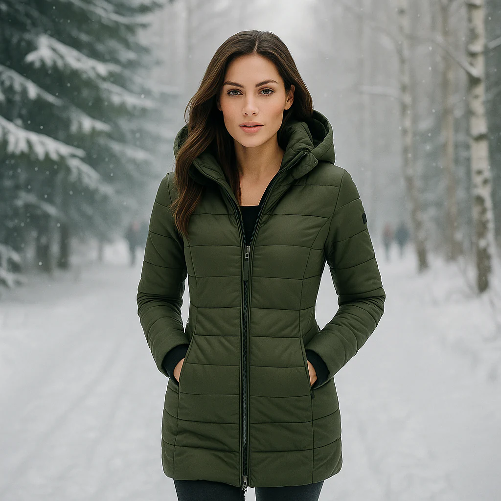 Stilla - manteau long tendance - doublure douce - avec capuche - Image 3