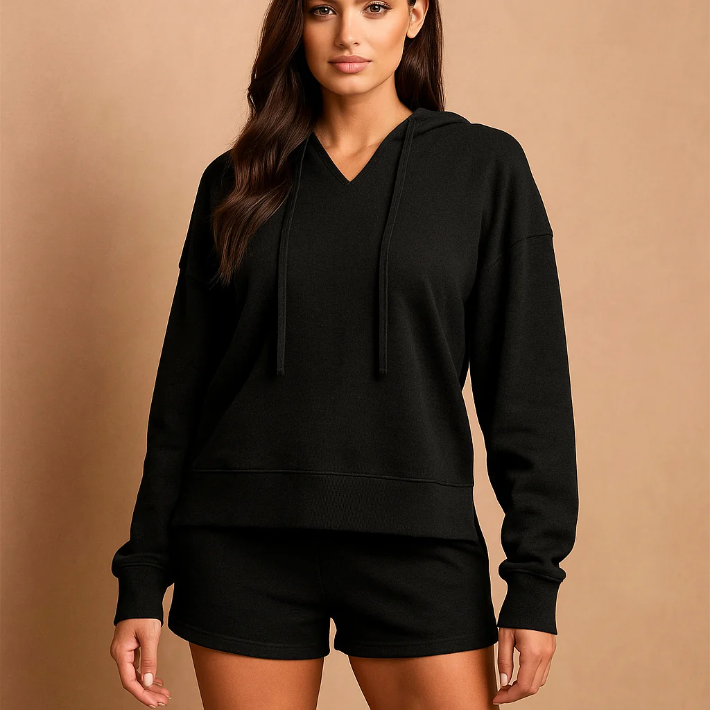 Sweat à Capuche Femme - Haute Qualité - Manches Amples - Coupe Décontractée - Image 3