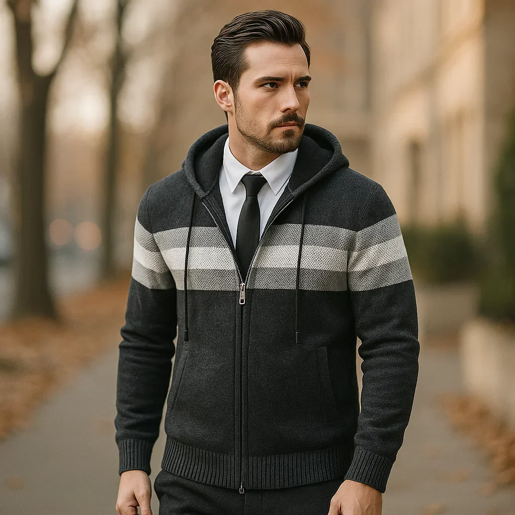 Sweats à capuche zippés stylés pour hommes - Confort - Qualité - Style - Image 3