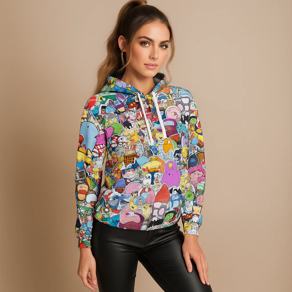 Sweatshirts Colorés pour Femmes - Motifs Dessins Animés Uniques - Image 3