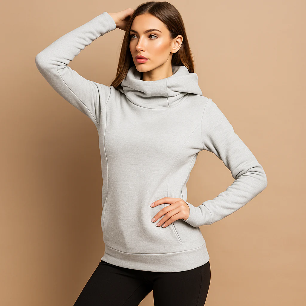 Sweatshirts confortables à capuche - col montant - Confort Luo - Image 3