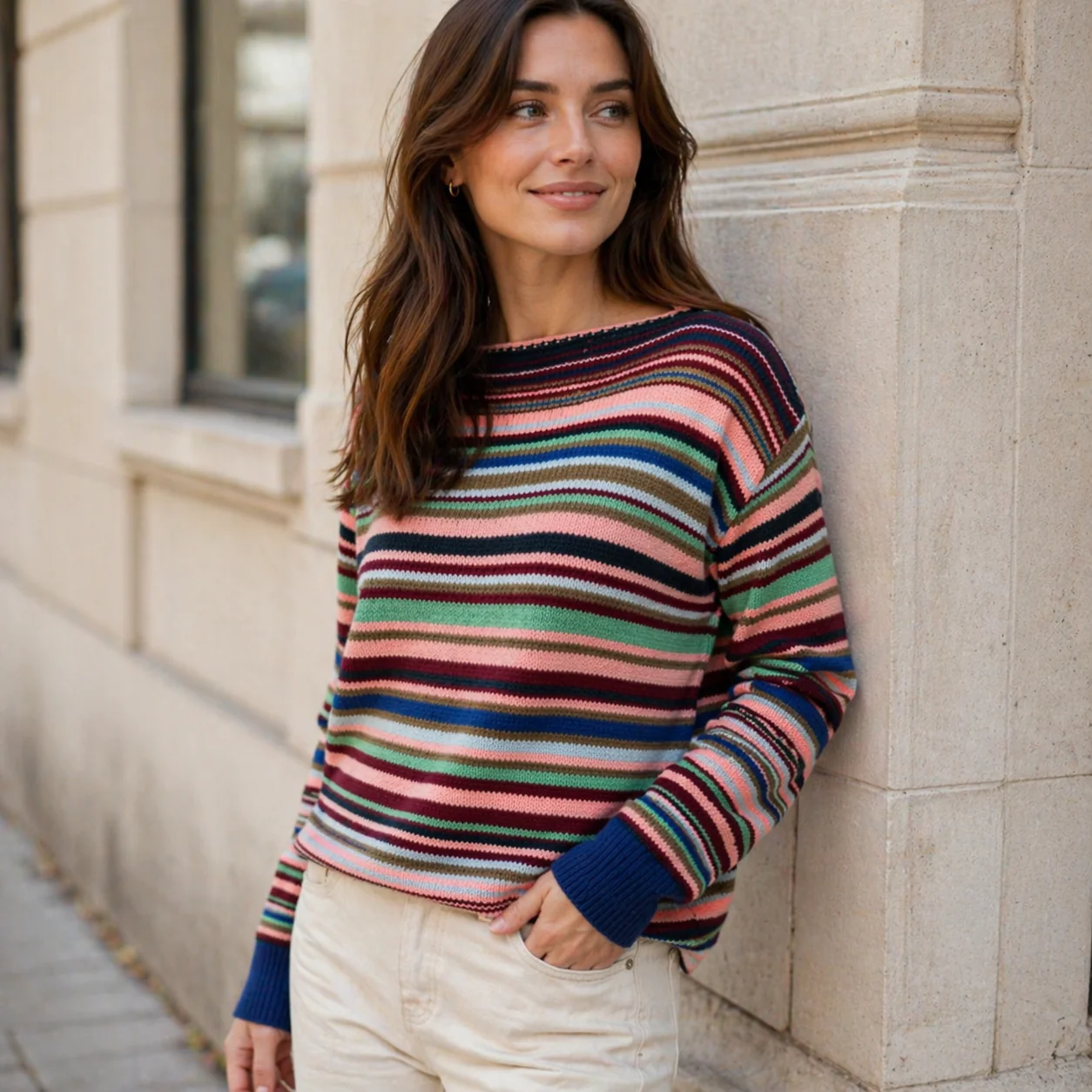 T-shirt en Jersey Élégant - Manches Longues - Confortable & Stylé - Image 3