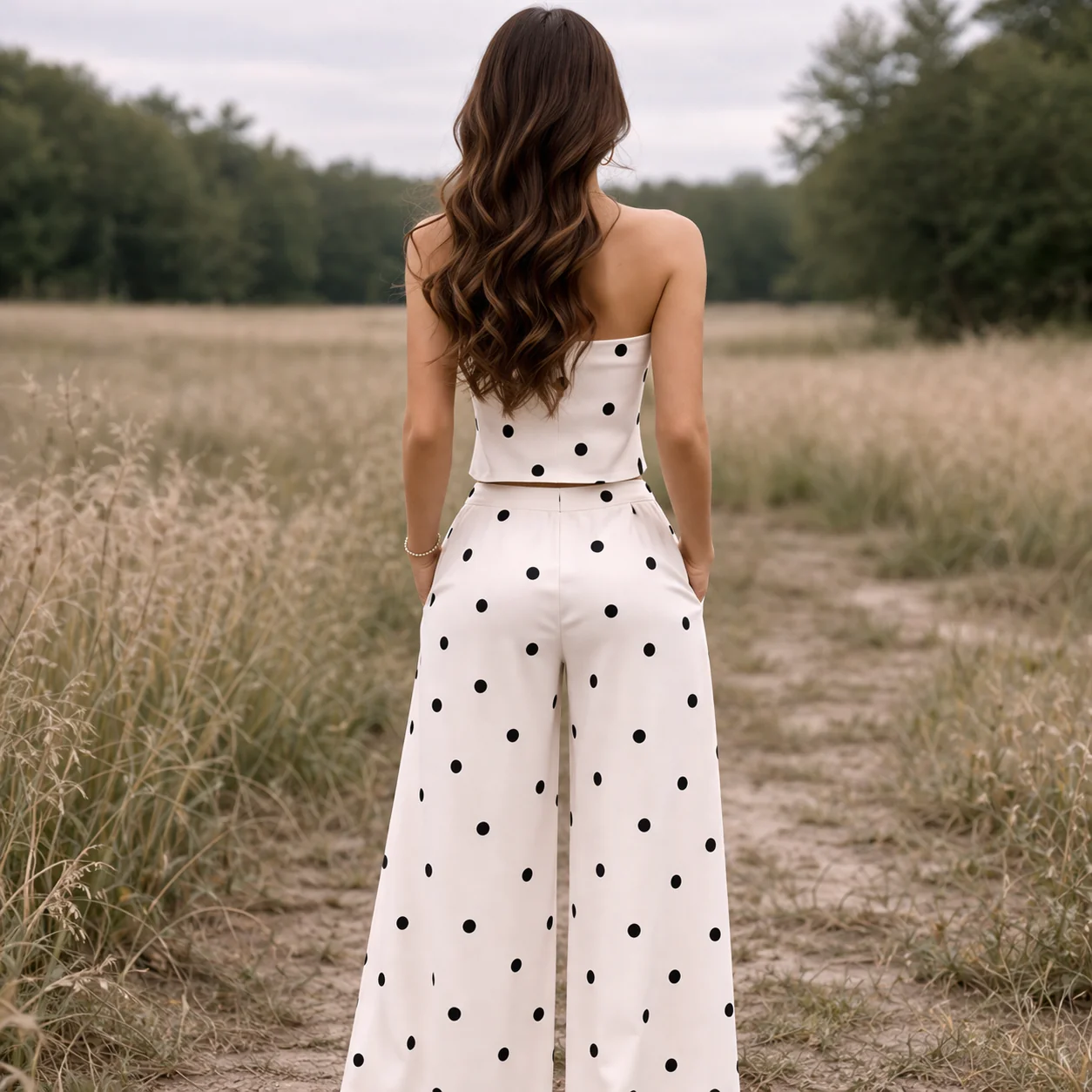 Ensemble Deux Pièces | Tenue Femme à Pois | Ensemble Assorti Tendance - Image 5