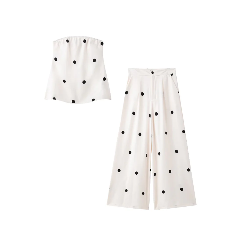 Ensemble Deux Pièces | Tenue Femme à Pois | Ensemble Assorti Tendance - Image 6