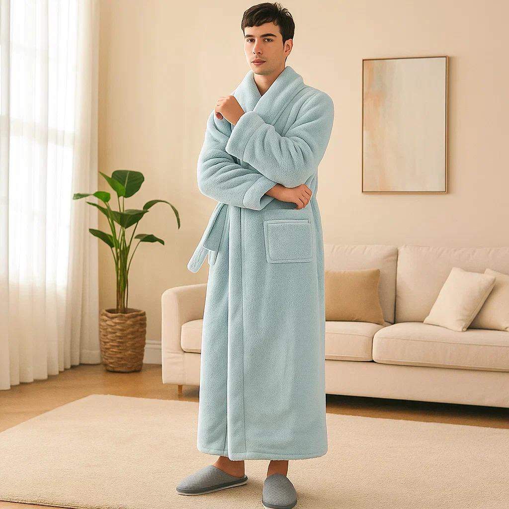 VeluLuxe – Peignoir en Flanelle Élégant avec un Confort Optimal - Image 4