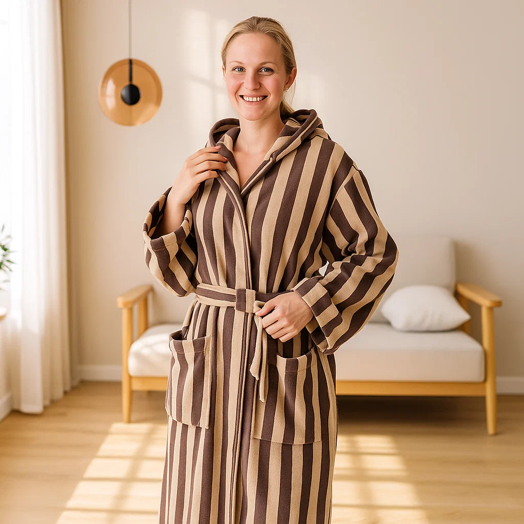 VeluLuxe – Peignoir en Soie de Style Hôtelier pour un Maximum de Détente