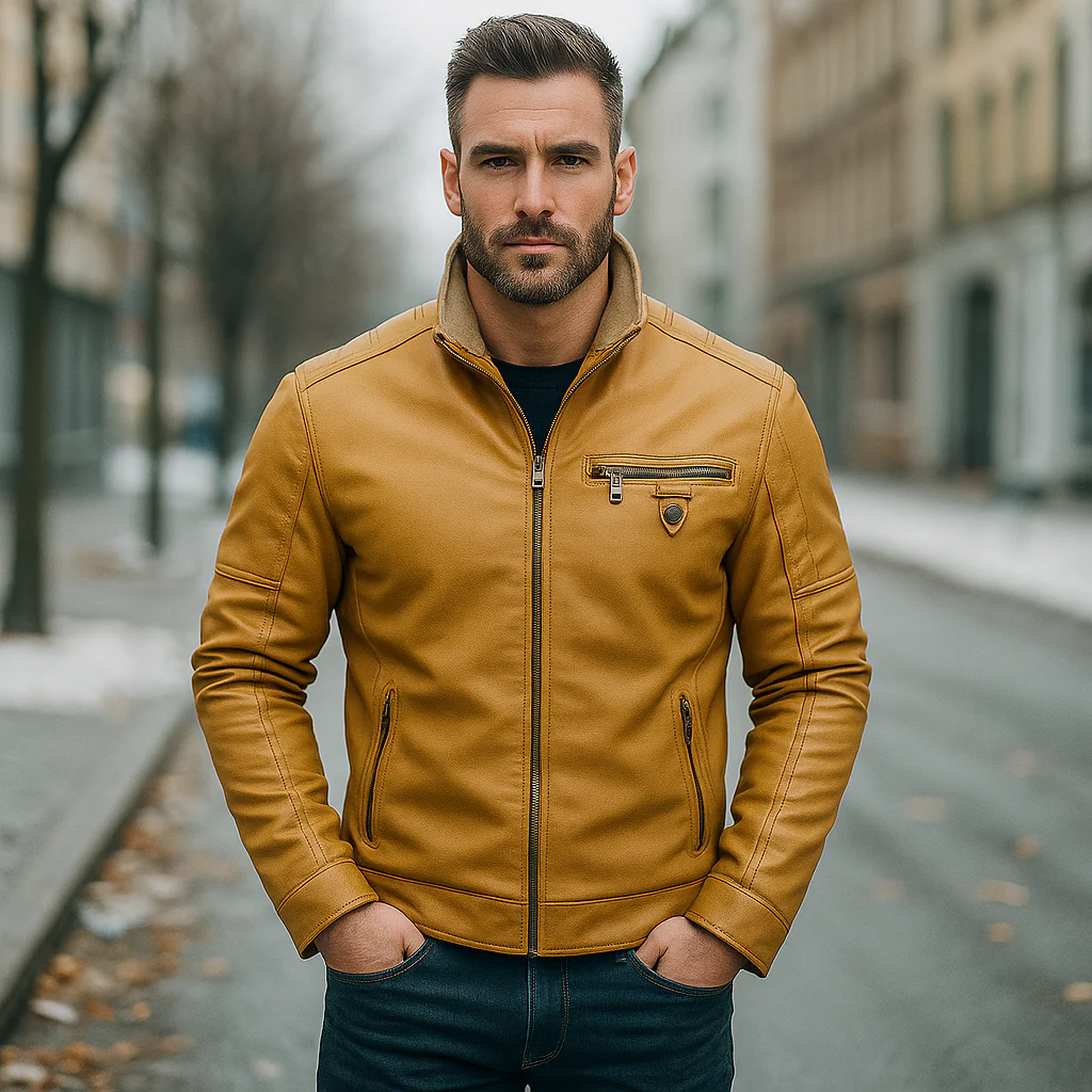 Veste Biker Homme en Cuir – Style & Résistance - Image 3