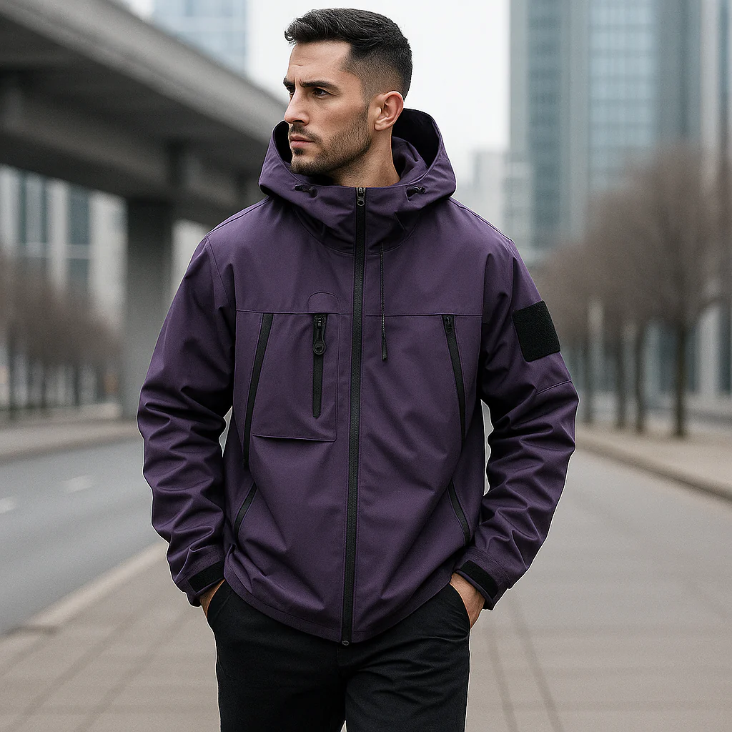 Veste Cargo Homme Coupe-Vent Résistante - Image 3
