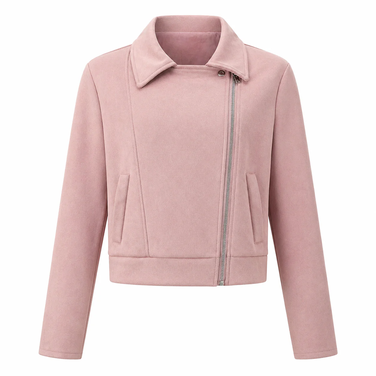 Veste Courte Femme Effet Suédine Polyester Coupe Ajustée - Image 7