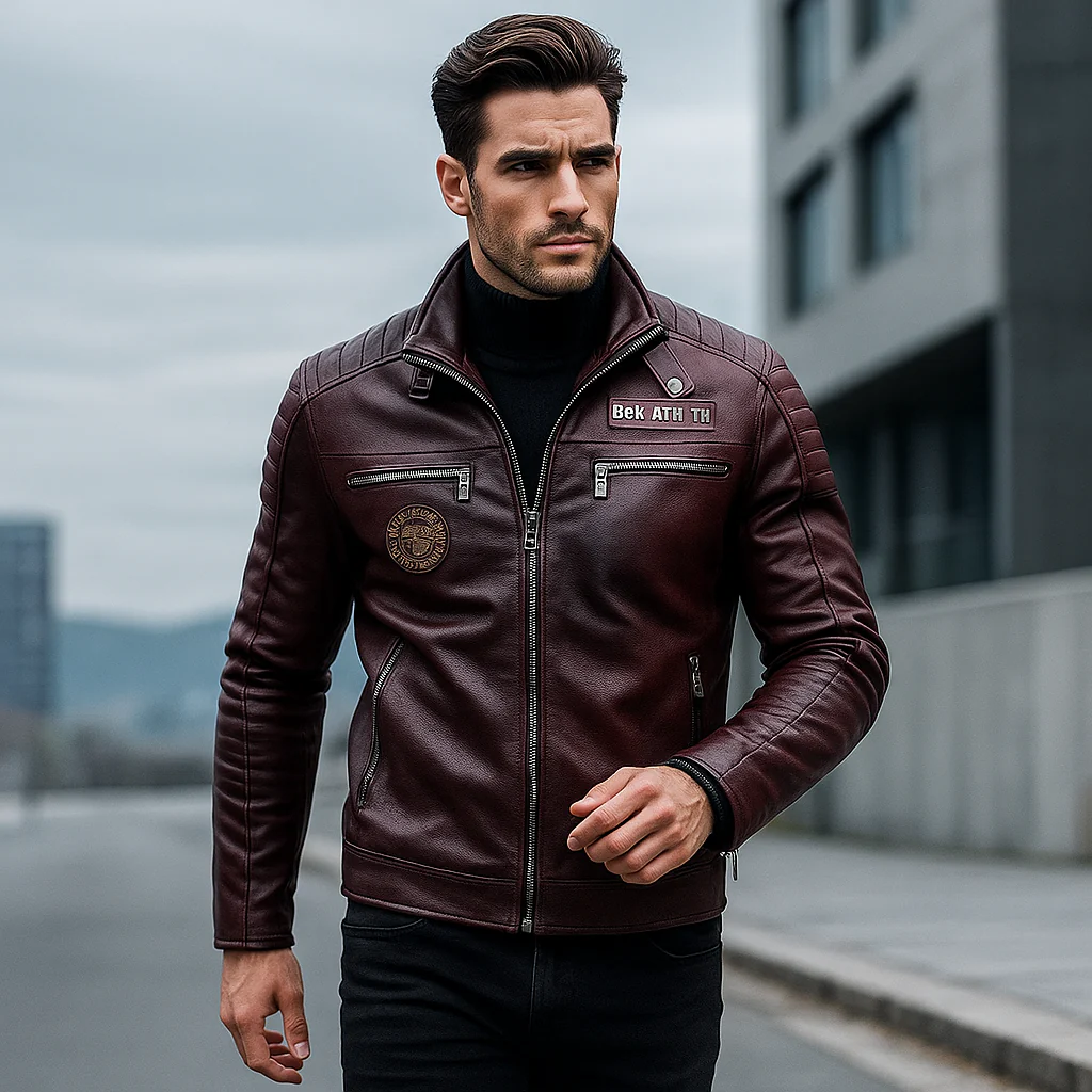 Veste d’Hiver en Cuir Homme Élégante et Confortable - Image 3