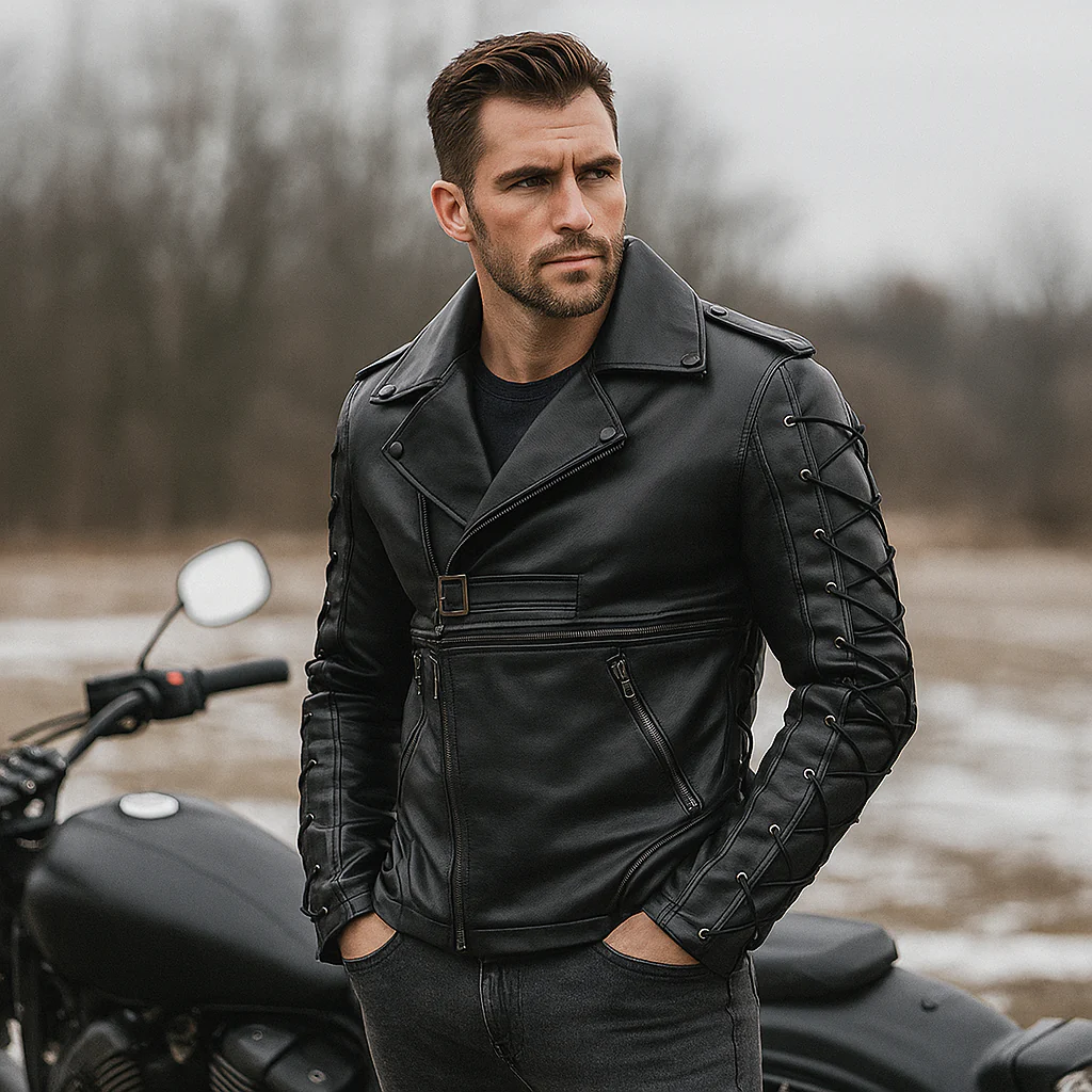 Veste de moto homme - Style Décontracté - Image 3