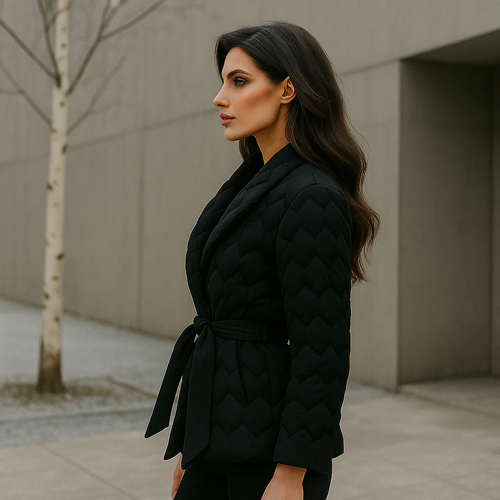 Veste d'hiver élégante pour femmes - avec ceinture - chaude et stylée - Image 5