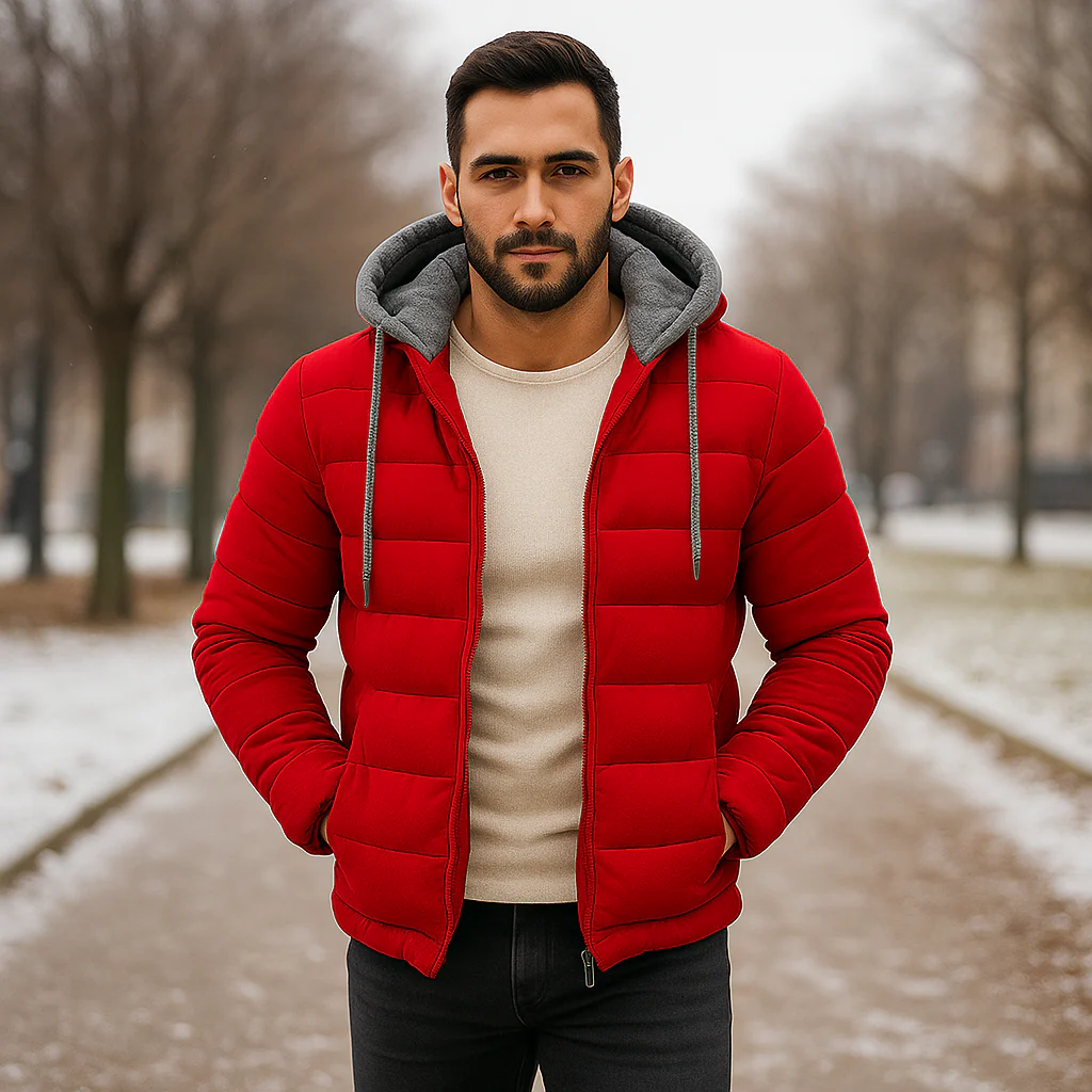 Veste d'hiver légère pour homme avec fermeture éclair - Image 4
