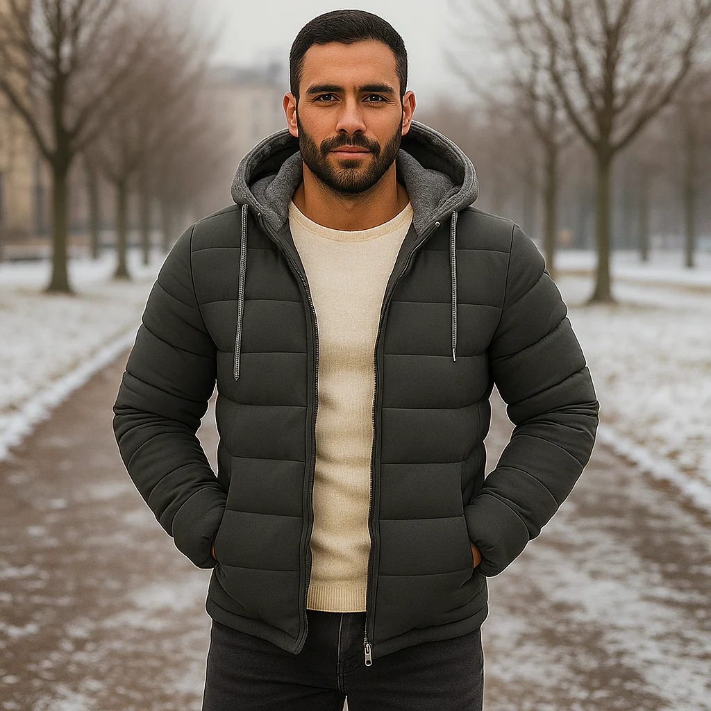 Veste d'hiver légère pour homme avec fermeture éclair - Image 5