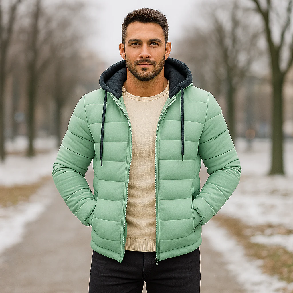 Veste d'hiver légère pour homme avec fermeture éclair - Image 7