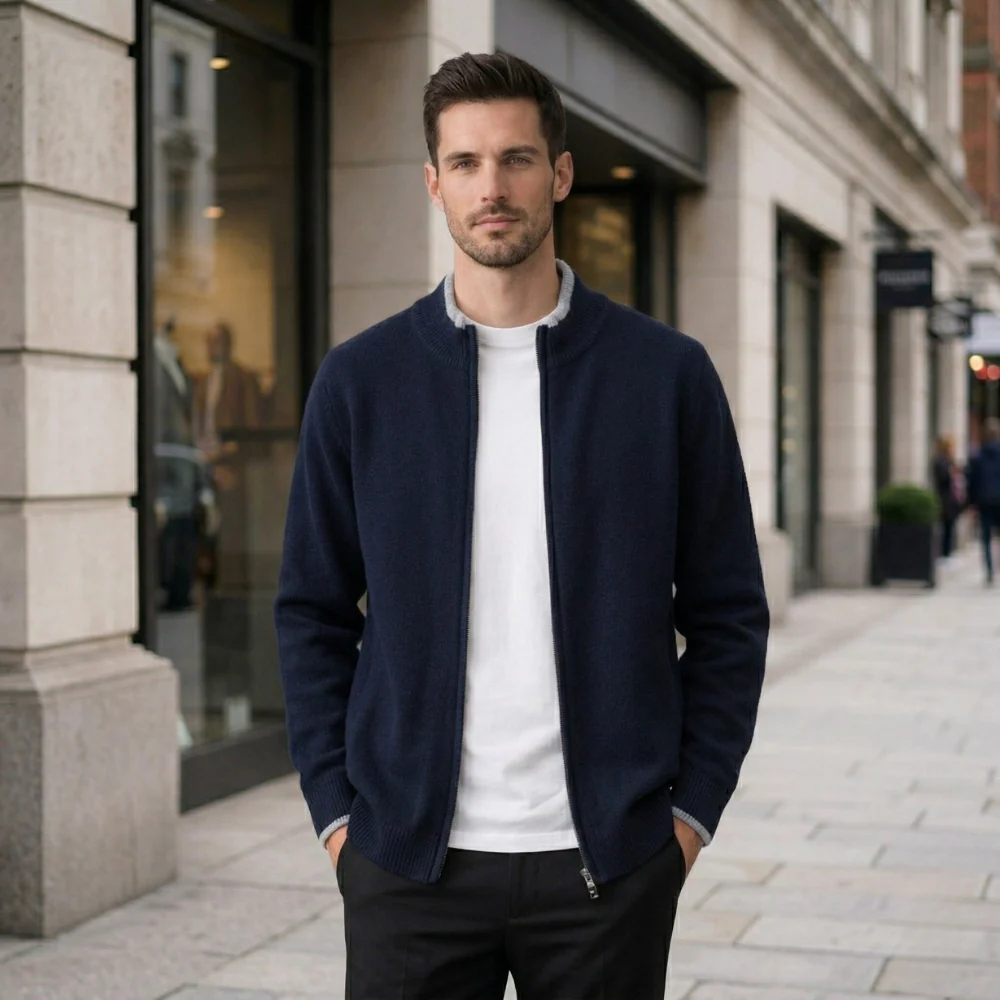 Veste en Cachemire Zippée pour Homme | Chaude et Élégante | Douce et Stylée - Image 3