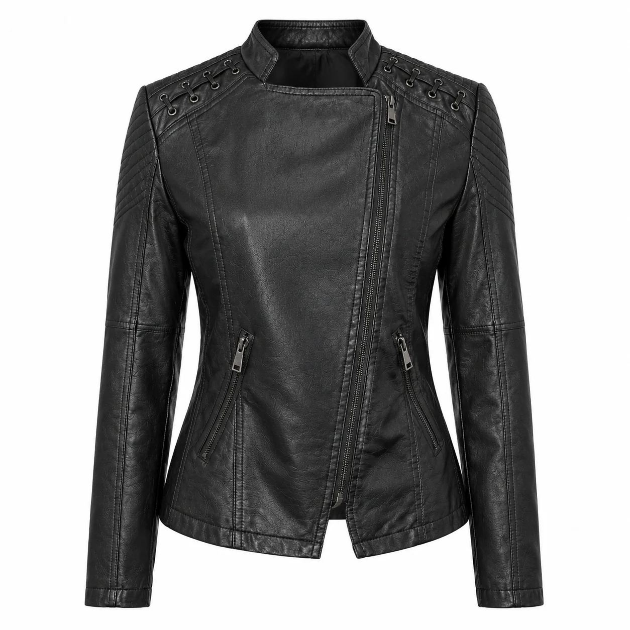 Veste en Cuir Femme | Coupe Ajustée | Style Intemporel - Image 8